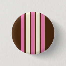 Neapolitan Button (Brown, Rosa & Cream) Knapp