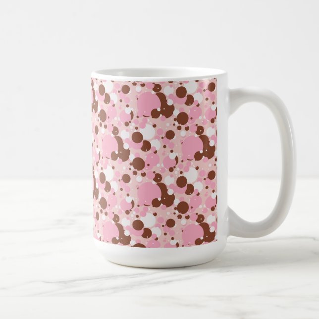 Neapolitan Dots 01-Ljus rosa-Kaffe Mugg (Höger)