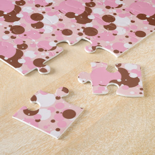 Neapolitan Dots 01-Lt Rosa-JIGSAW PUZZLE Pussel