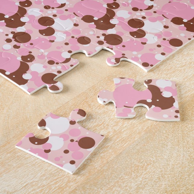 Neapolitan Dots 01-Lt Rosa-JIGSAW PUZZLE Pussel (Sidan)