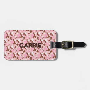 Neapolitan Dots 01-Lt Rosa-LUGGAGE TAG Bagagebricka