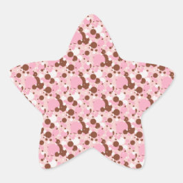 Neapolitan Dots 01-Lt-Rosa-STAR STICKERS Stjärnformat Klistermärke