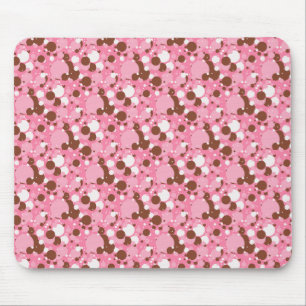 Neapolitan Dots 02 Rosa Mörk-COMPUTER MOUSEPAD Musmatta
