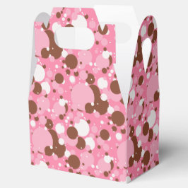 Neapolitan Dots 02-Rosa Mörk-GABLE FAVOR BOXES Presentaskar