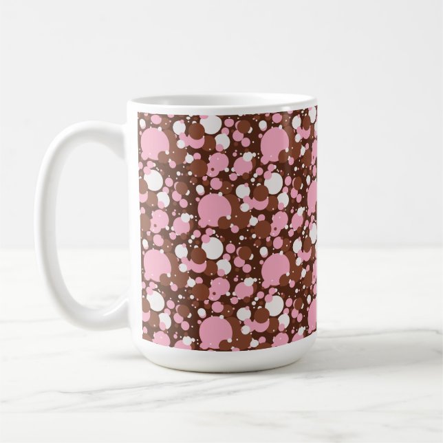 Neapolitan Dots 03 Brown M-15oz-kaffe Mugg (Vänster)