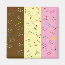 Neapolitan Ice Cream Chemistry Magnet