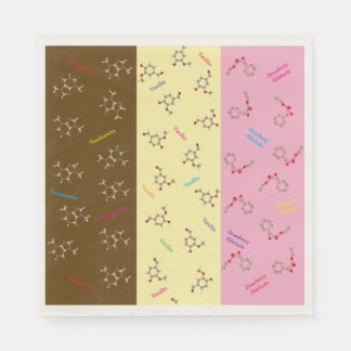 Neapolitan Ice Cream Chemistry Party Napkins Pappersservett