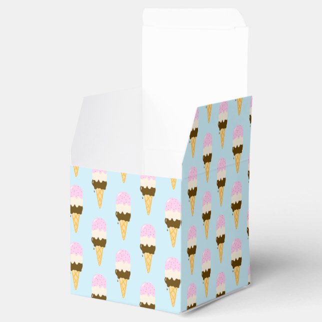 Neapolitan Ice Cream Cone Mönster Presentaskar (Öppnad)