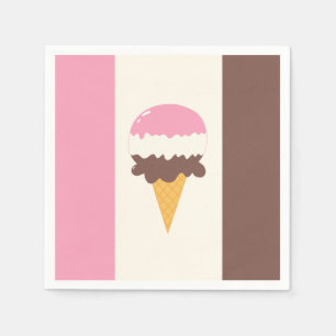 Neapolitan Ice Cream Cone Pappersservett