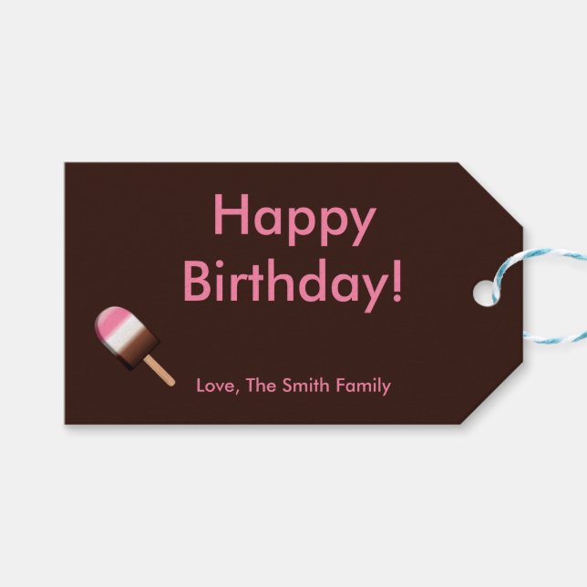 Neapolitan Ice Cream Pub 2-GIFT MÄRKRE Presentetikett (Framsidan (Horisontell))