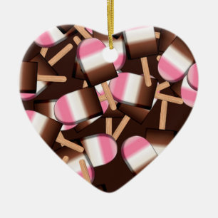 Neapolitan Ice Cream Pub 2-HEART ORNAMENT