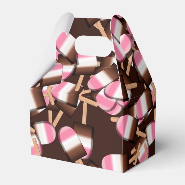 Neapolitan Ice Cream Pub 2-PARTY FAVOR BOX, Gable Presentaskar (Baksidan Sidan)