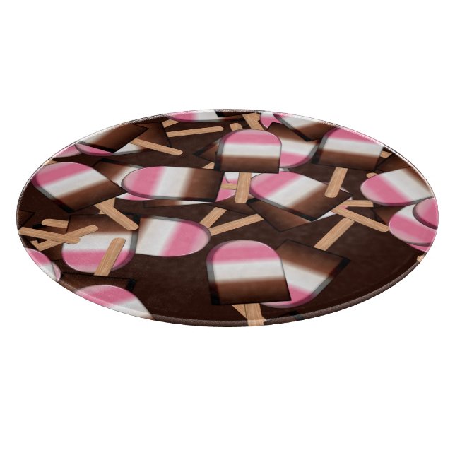 Neapolitan Ice Cream Pub 2-ROUND CUTTING BOARD (Hörn)