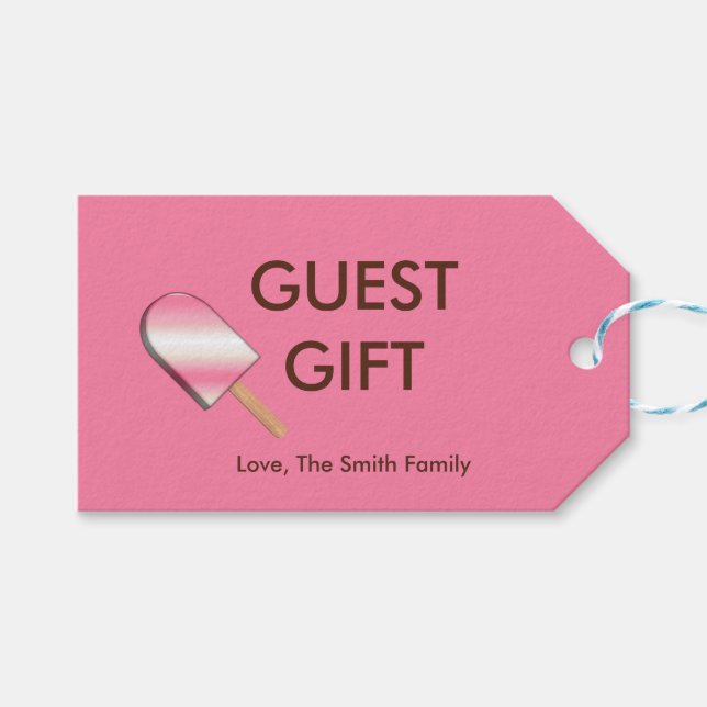 Neapolitan Ice Cream Pub-Straw-Van-GIFT MÄRKRE 10c Presentetikett (Framsidan (Horisontell))