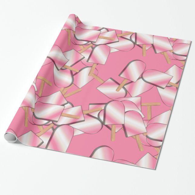 Neapolitan Ice Cream Pub-Straw-Van-GIFT WRAPPING Presentpapper (Utrullad)
