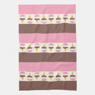 Neapolitan Ice Cream Rand Mönster Kökshandduk