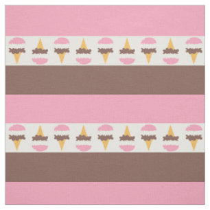 Neapolitan Ice Cream Rand Mönster Tyg