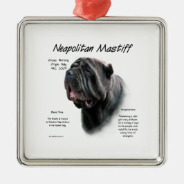 Neapolitan Mastiff (blk) historikdesign Julgransprydnad Metall
