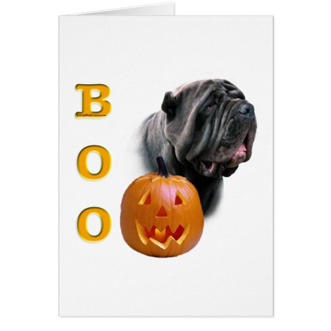 Neapolitan Mastiff Boo Hälsningskort (Framsidan)
