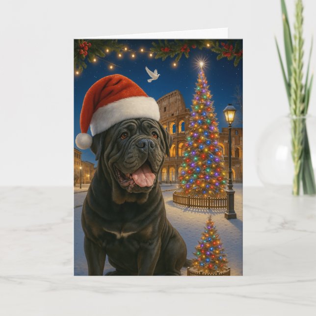 Neapolitan Mastiff Holiday Card Helgkort (Framsida)