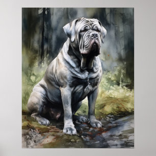 Neapolitan Mastiff Hund Art Print Poster