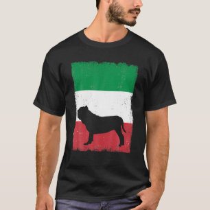 Neapolitan Mastiff Hund Italien Flagga Italienska  T Shirt