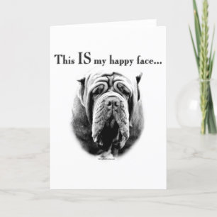 Neapolitan Mastiff Lycklig Ansikte Helgkort