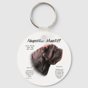 Neapolitan Mastiff (mahogany) historikdesign Nyckelring