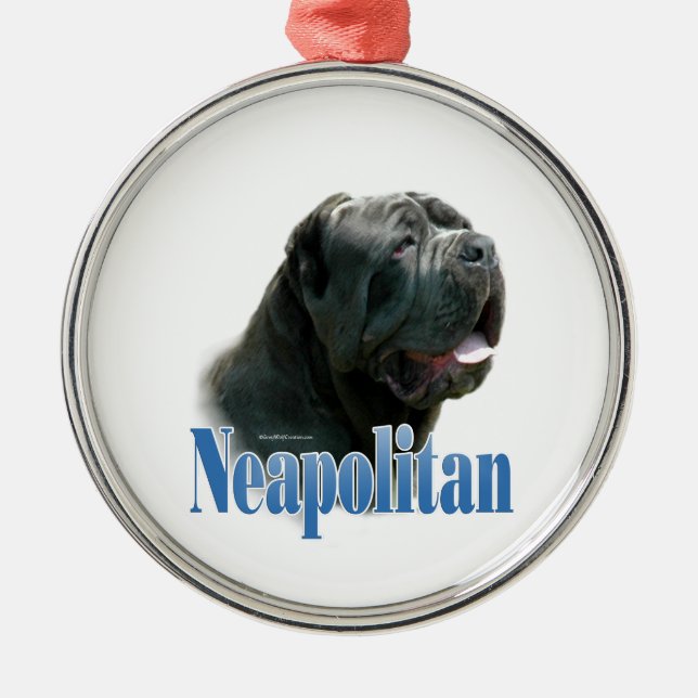 Neapolitan Mastiff; Mastino Napoletano; Neo Julgransprydnad Metall (Framsidan)