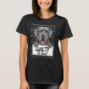 Neapolitan Mastiff Mugshot Guilty Hund T Shirt