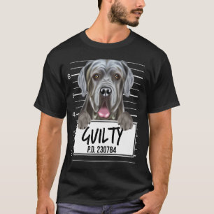 Neapolitan Mastiff Mugshot Guilty Hund T Shirt