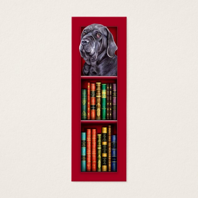 Neapolitan Mastiff Mulberry Bookmark Litet Visitkort (Framsidan)