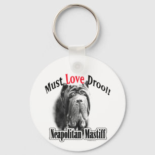 Neapolitan Mastiff must Kärlek Drool Keychain Nyckelring