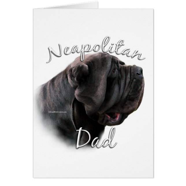 Neapolitan Mastiff Pappa 2 Hälsningskort (Framsidan)