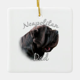 Neapolitan Mastiff Pappa 2 Julgransprydnad Keramik