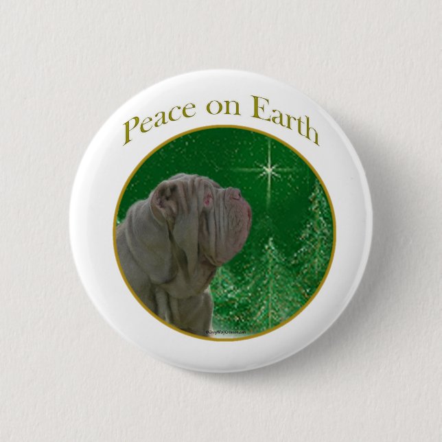Neapolitan Mastiff Peace Knapp (Framsida)