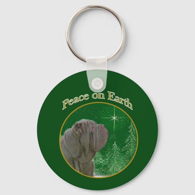 Neapolitan Mastiff Peace Nyckelring (Framsida)