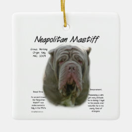 Neapolitan Mastiff (tawny) historikdesign Julgransprydnad Keramik