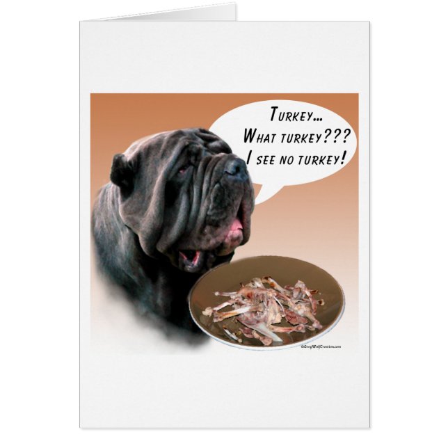 Neapolitan Mastiff Turkiet Hälsningskort (Framsidan)
