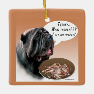 Neapolitan Mastiff Turkiet Julgransprydnad Keramik