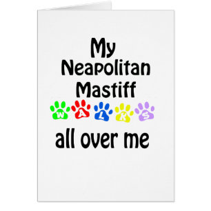 Neapolitan Mastiff Walks Design Hälsningskort