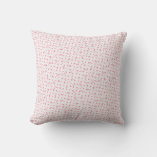 Neapolitan Mini Dots-2-Rosa-White-Sq Dekorativ kud Kudde
