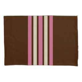 Neapolitan Pillowcase (Brown, Rosa & Cream)