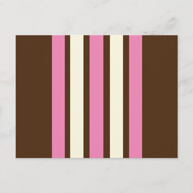 Neapolitan Postcard (Brown, Rosa & Cream) Helg Vykort (Framsida)