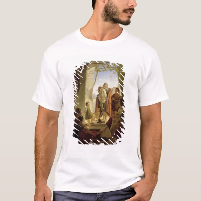 Neapolitan säckpipe- spelare i wintry Rome, 1833 Tee Shirt (Framsida)