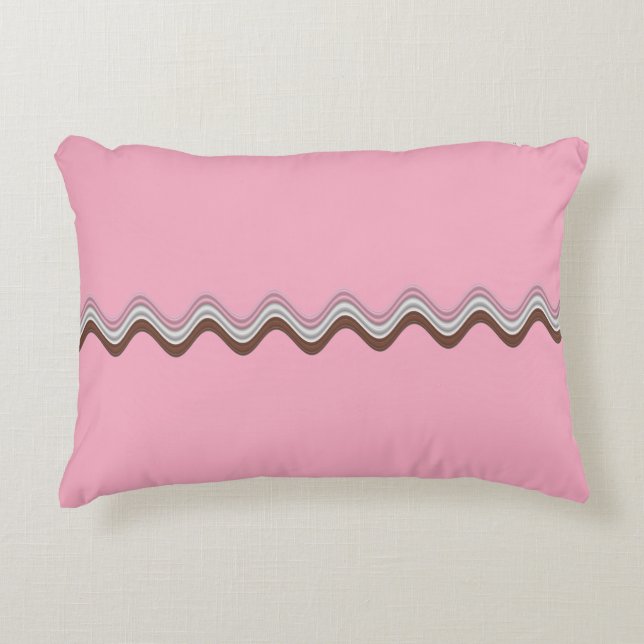 Neapolitan-Solid Rosa, huvudaccent Pillow Prydnadskudde (Framsidan)