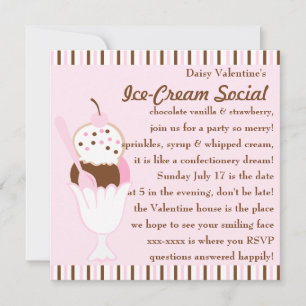 Neapolitan Sundae Inbjudningar