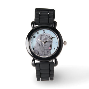 Neapolitansk Mastiff-målning - Original hundkonst Armbandsur