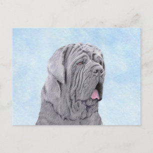 Neapolitansk Mastiff-målning - Originalt hundkonst Vykort