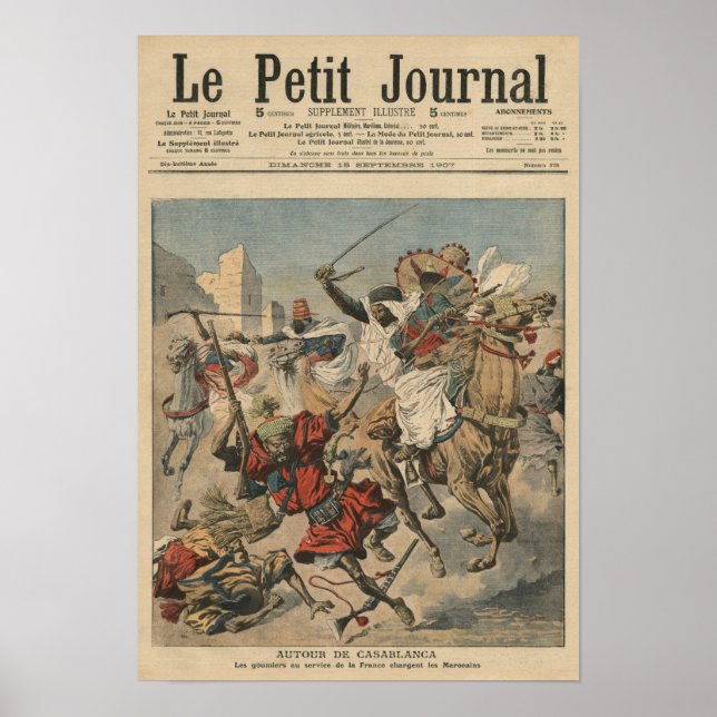 Near Casablanca, de goumiers som laddar Poster (Framsidan)